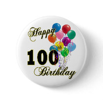 Happy 100th Birthday Gifts and Birthday Apparel Pin