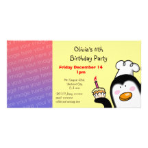 Happy 11th birthday party invitations photo cards