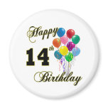 Happy 14th Birthday Gifts and Birthday Apparel magnets