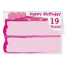 Happy 19th Birthday Card