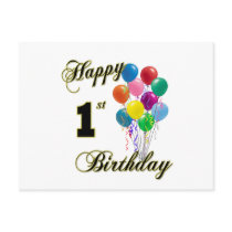 Happy 1st Birthday Cards and Birthday Post Cards