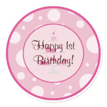 Happy 1st Birthday Sticker