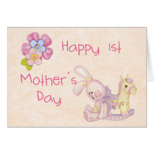 Happy 1st Mother's Day Card Pink