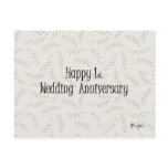 Happy 1st. Wedding Anniversary postcards