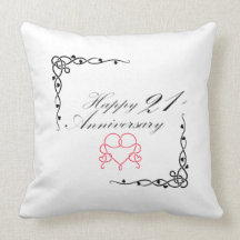 Happy 21st Anniversary pillow
