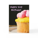 Happy 21st Birthday Cupcake greeting card