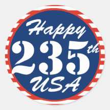 Happy 235th Birthday, USA Sticker