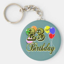 Happy 23rd Birthday Merchandise Keychain