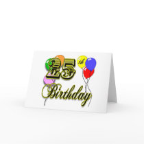 Happy 25th Birthday Merchandise Cards