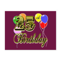 Happy 25th Birthday Merchandise Post Cards