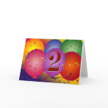 Happy 2nd Birthday Balloons cards