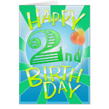 Happy 2nd Birthday Greeting Card