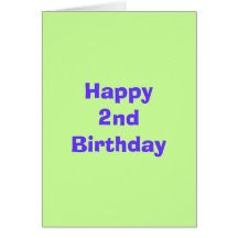 Happy 2nd birthday greeting card