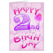 Happy 2nd Birthday Greeting Cards