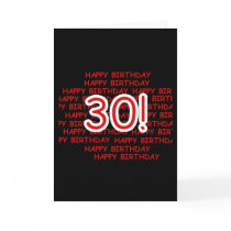 Happy 30th Birthday Cards