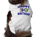 Happy 30th Birthday Design in Balloon Font pet clothing