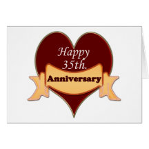 Happy 35th. Anniversary Card