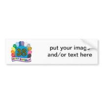Happy 38th Birthday Balloon Arch Bumper Stickers