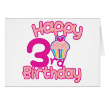 Happy 3rd Birthday! Greeting Cards