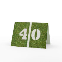 Happy 40th Birthday Football Card Customizable