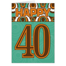 Happy 40th Birthday Greeting Cards