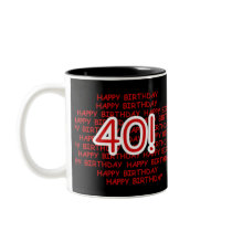 Happy 40th Birthday Mug
