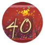 Happy 40th Birthday! Round Sticker