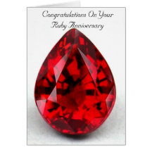 Happy 40th Wedding Anniversary Card Ruby