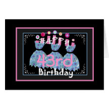 Happy 43rd Birthday - Looks Fantubulous! Greeting Card