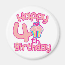Happy 4th Birthday! Magnets