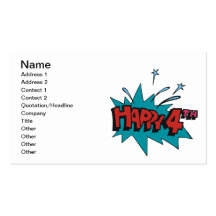 Happy 4th business card