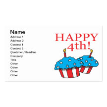 Happy 4th business card template