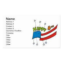 Happy 4th business card templates