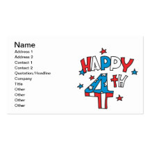Happy 4th business cards