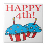 Happy 4th ceramic tile
