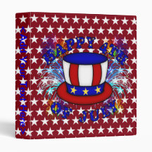 Happy 4th July Crackers Binders
