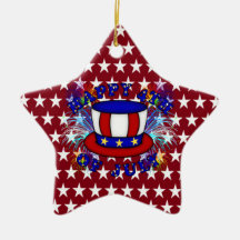 Happy 4th July Crackers Christmas Ornaments