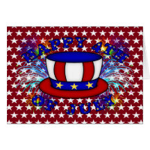 Happy 4th July Crackers Greeting Cards