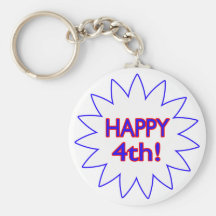 Happy 4th keychain