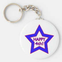 Happy 4th keychain