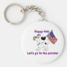 Happy 4th! Let's go to the parade! Key Chain