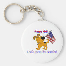 Happy 4th! Let's go to the parade! Key Chain