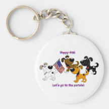 Happy 4th! Let's go to the parade! Key Chain