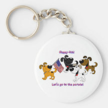 Happy 4th! Let's go to the parade! Key Chains