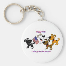 Happy 4th! Let's go to the parade! Keychain