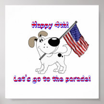 Happy 4th! Let's go to the parade! Posters