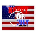 Happy 4th of July America Postcard
