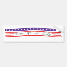Happy 4th of July American Flag Bumper Stickers