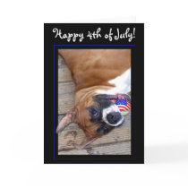Happy 4th of July Boxer greeting card