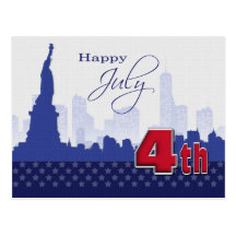 Happy 4th of July. Customizable Postcard